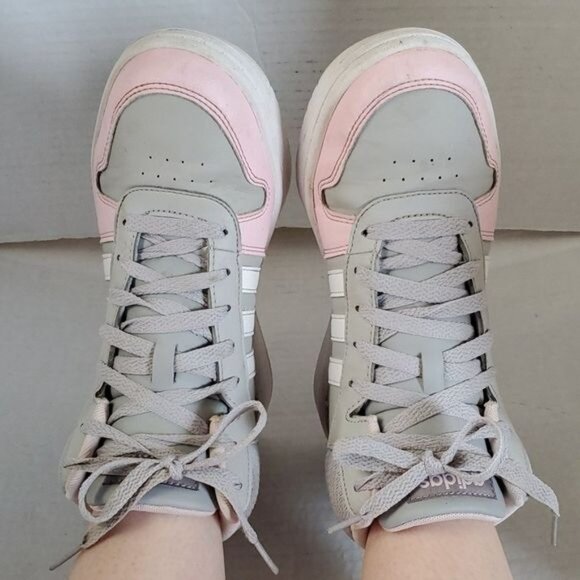 Adidas NEO Hoops 2.0 Mid Sneaker Shoes High Tops Hi Size Men's 5 Womens WOMANS 7 - Picture 13 of 16